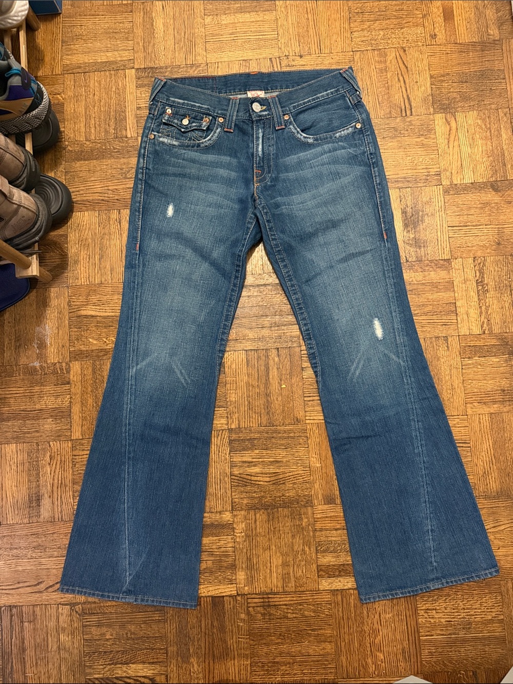 True Religion Women's Dark Blue Bootcut Flare Jeans